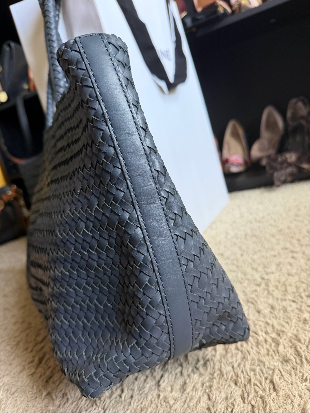 Madewell The Signature Woven Tote Leather Shoulder Handbag - Picture 5 of 15